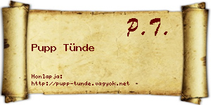 Pupp Tünde névjegykártya