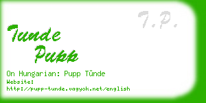 tunde pupp business card